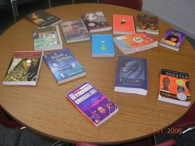 books on table